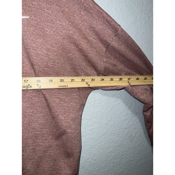 Nike Sweatshirt Womens Size M Burgundy Thumb Holes Dri Fit Running Sport - Picture 6 of 8